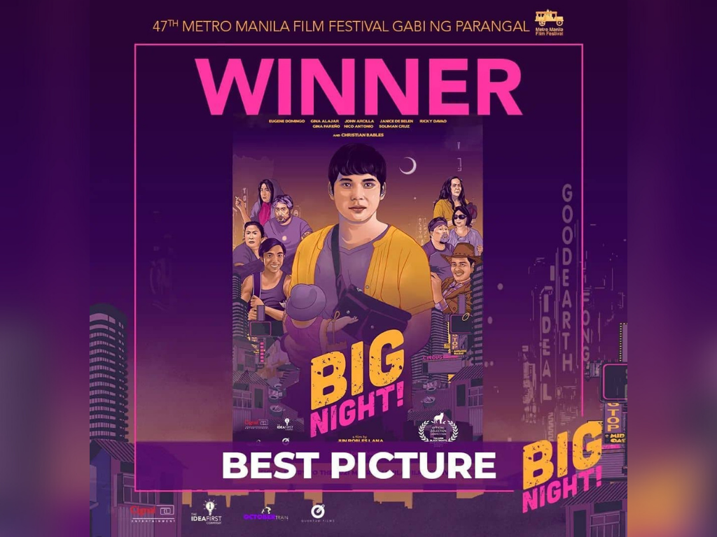 “Big Night!” had a big night at Metro Manila Film Festival