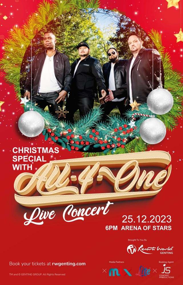 Celebrate Christmas with All-4-One at the Arena of Stars, all-4-one, celeb, christmas, concert, music, news, theHive.Asia