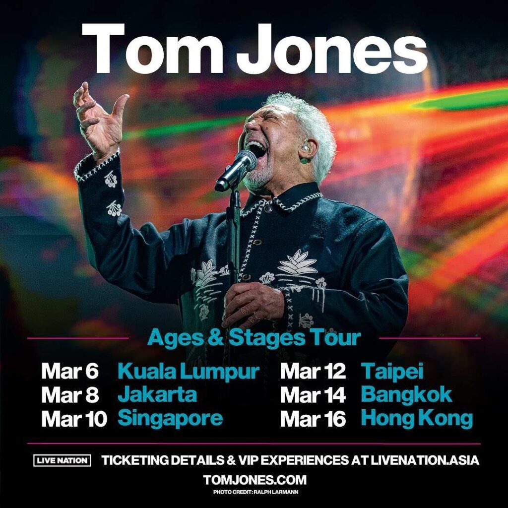 Tom Jones is coming to Kuala Lumpur in March 2024, celeb, concert, music, news, tom jones, theHive.Asia