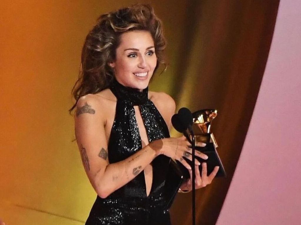 Miley Cyrus is elated …she has won her first Grammy