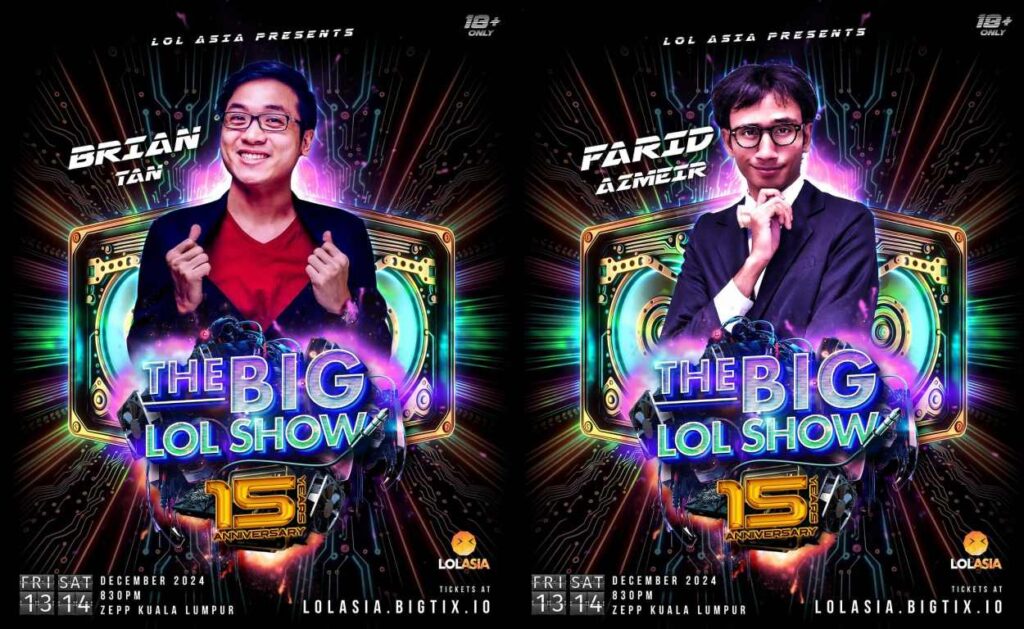 LOL Asia celebrates 15 years of laughter with “THE BIG LOL SHOW”, Brian Tan, Claudia Tan, Farid Azmeir, joanne kam, kumar, lol asia, news, Prakash Daniel, Saint Kylo, theHive.Asia